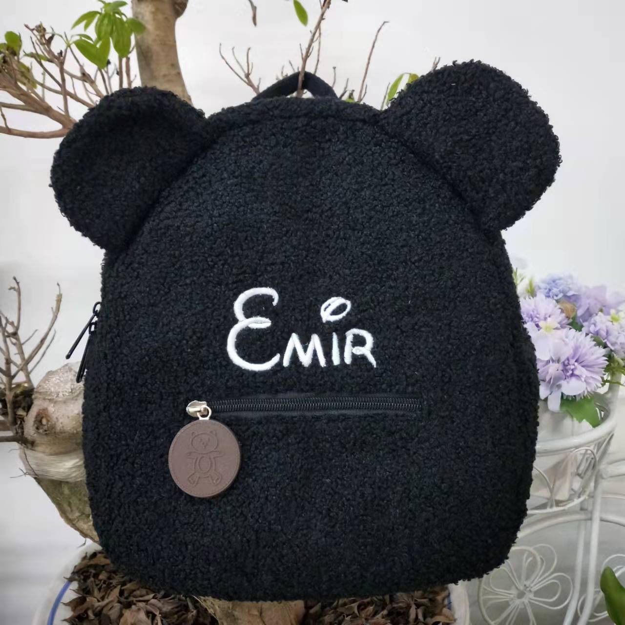 Personalized Embroidery Toddler Backpack Lightweight Plush Bear Preschool Bag Kids Custom Name Backpack for Boys Girls Ladies
