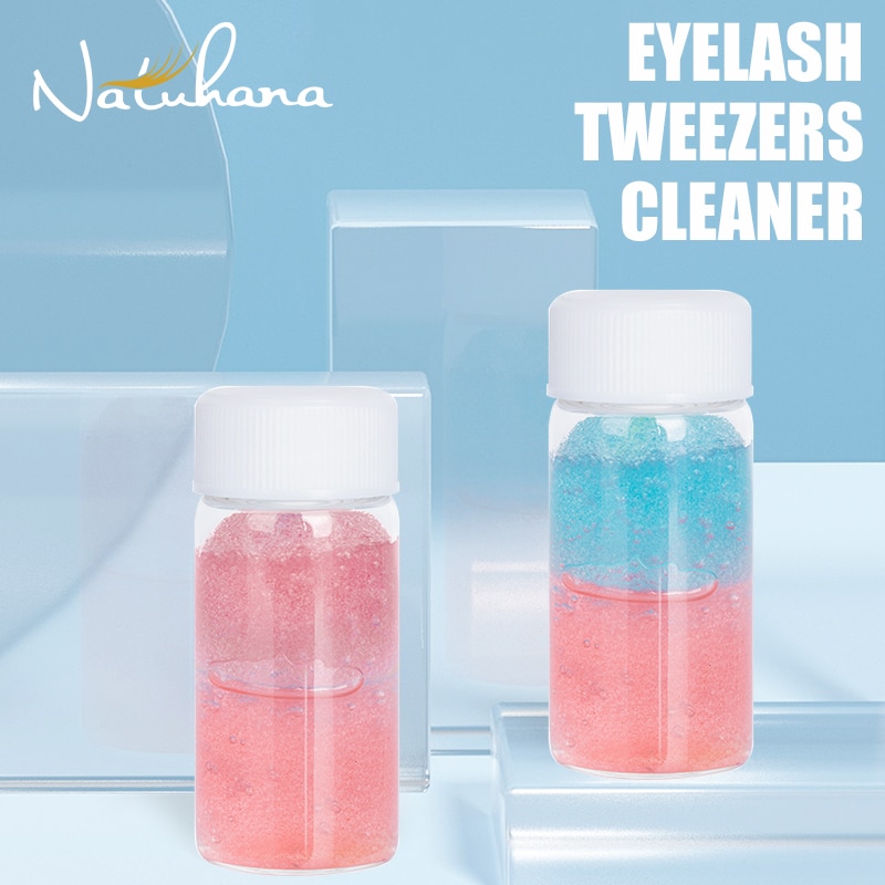 NATUHANA 25ml Bottle Professional Eyelash Glue Remover Liquid Eyelash Tweezers Cleaning Sponge Lashes Extension Cleaner Makeup