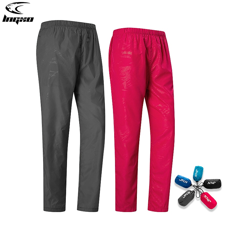 LNGXO Women Men Camping Pants Trekking Climbing Hiking Waterproof Pants Unisex Sports Quick Dry Mountain Rain Trousers Anti-UV