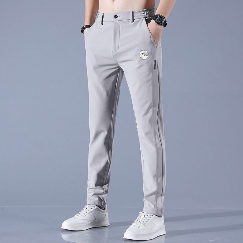 New Autumn Winter Men's Thick Corduroy Casual Pants Business Fashion Korea Stretch Regular Fit Grey Trousers Male Brand Clothes