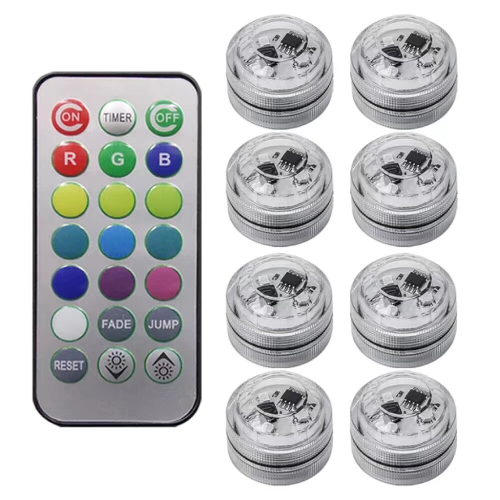 Wireless Car LED Interior Ambient Light Remote Control Decoration Auto Foot led Atmosphere Lamp with Battery