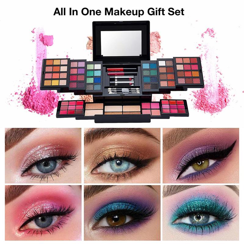 Sdattor 88 Colors Make Up Kit All InMakeup Gift Set All InMakeup Gift Set Professional Eyeshadow Lipstick Set With Mirror