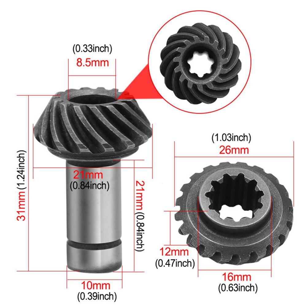 7 Teeth/Square Hole Iron Brush Cutter Gear Replacement For Grass Trimmer/Mowers/Rice Machine Power Tools Accessories